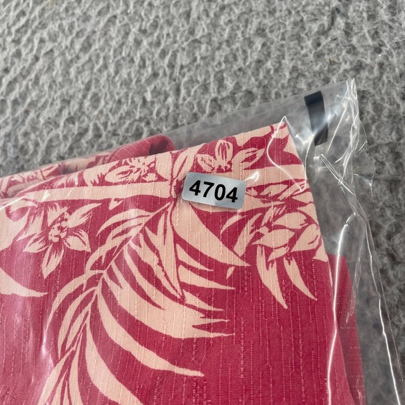 Tommy Bahama Silk Button Up Shirt Short Sleeve Hawaiian Adult Pink Palm Trees L - Picture 9 of 9